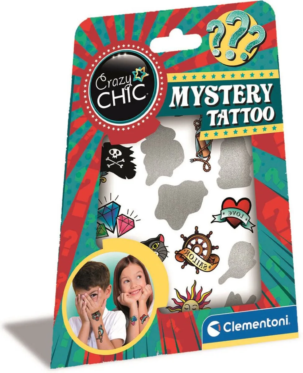 Crazy Chic - Mystery Tattoo - Tijdelijke tatoeages voor kinderen - Vanaf 6 jaar de Clementoni en Multicolore – photo du produit
