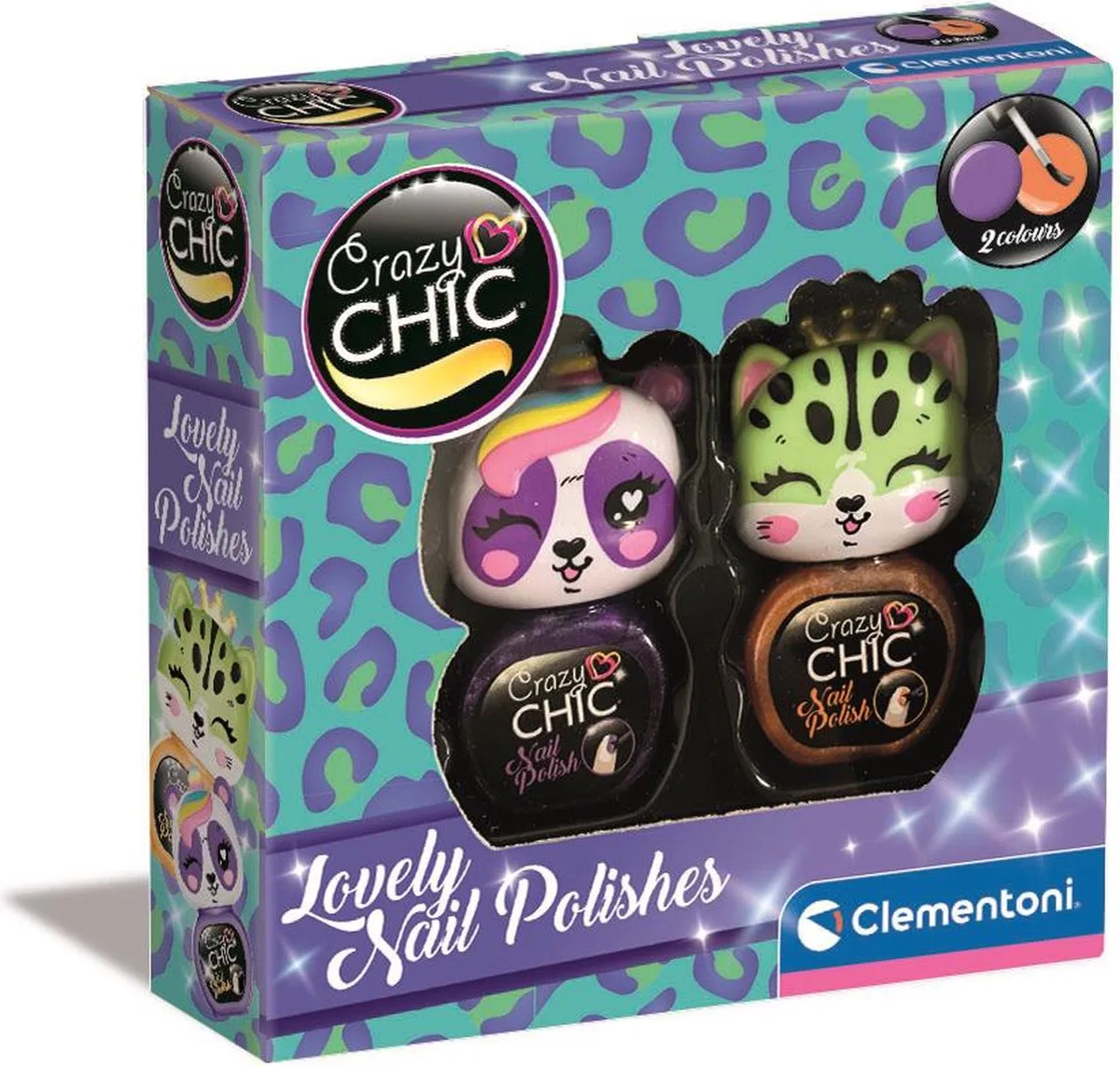 Crazy Chic -Nagel Set - Make-up voor kinderen - vanaf 6 jaar de Clementoni en Multicolore – photo du produit