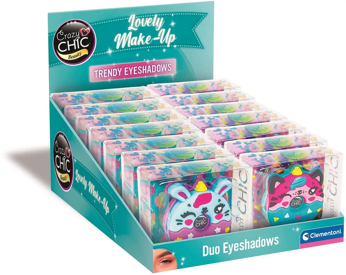 Crazy Chic - Oogschaduw - 2 kleuren - Animal donuts - vanaf 6 jaar de Clementoni en Multicolore – photo du produit