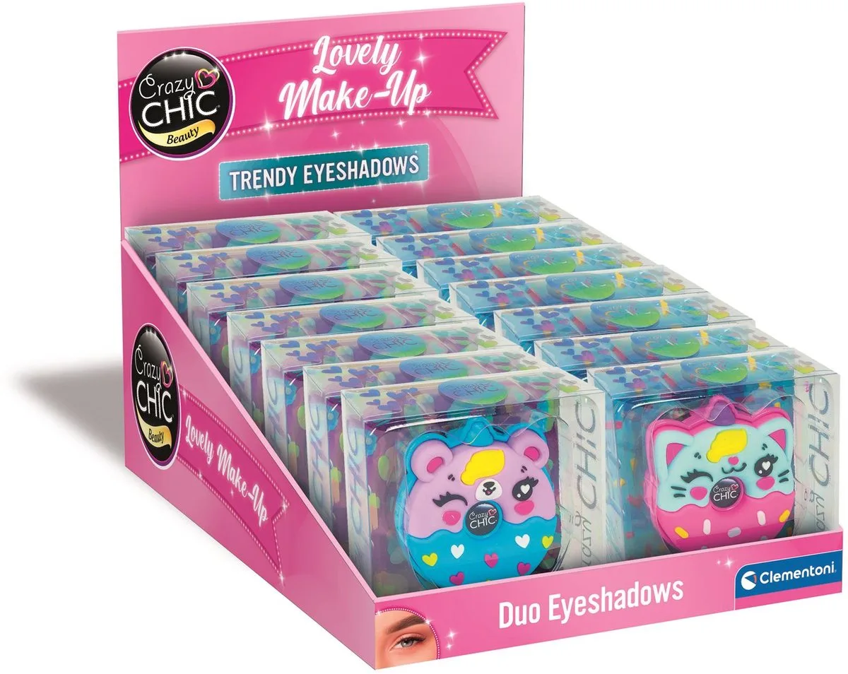 Crazy Chic - Oogschaduw - 2 kleuren - Animal donuts - vanaf 6 jaar från Clementoni i Trendy – produktbild