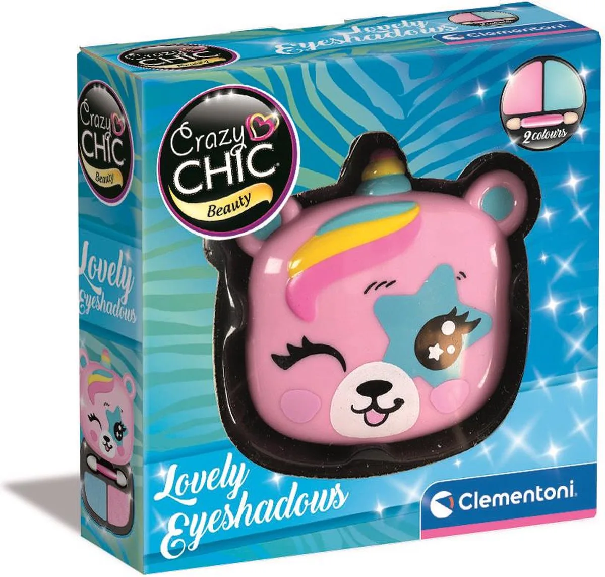 Crazy Chic - Oogschaduw voor kinderen - Make-up voor kinderen - 2 Kleuren - Vanaf 6 jaar från Clementoni i Flerfärgad – produktbild