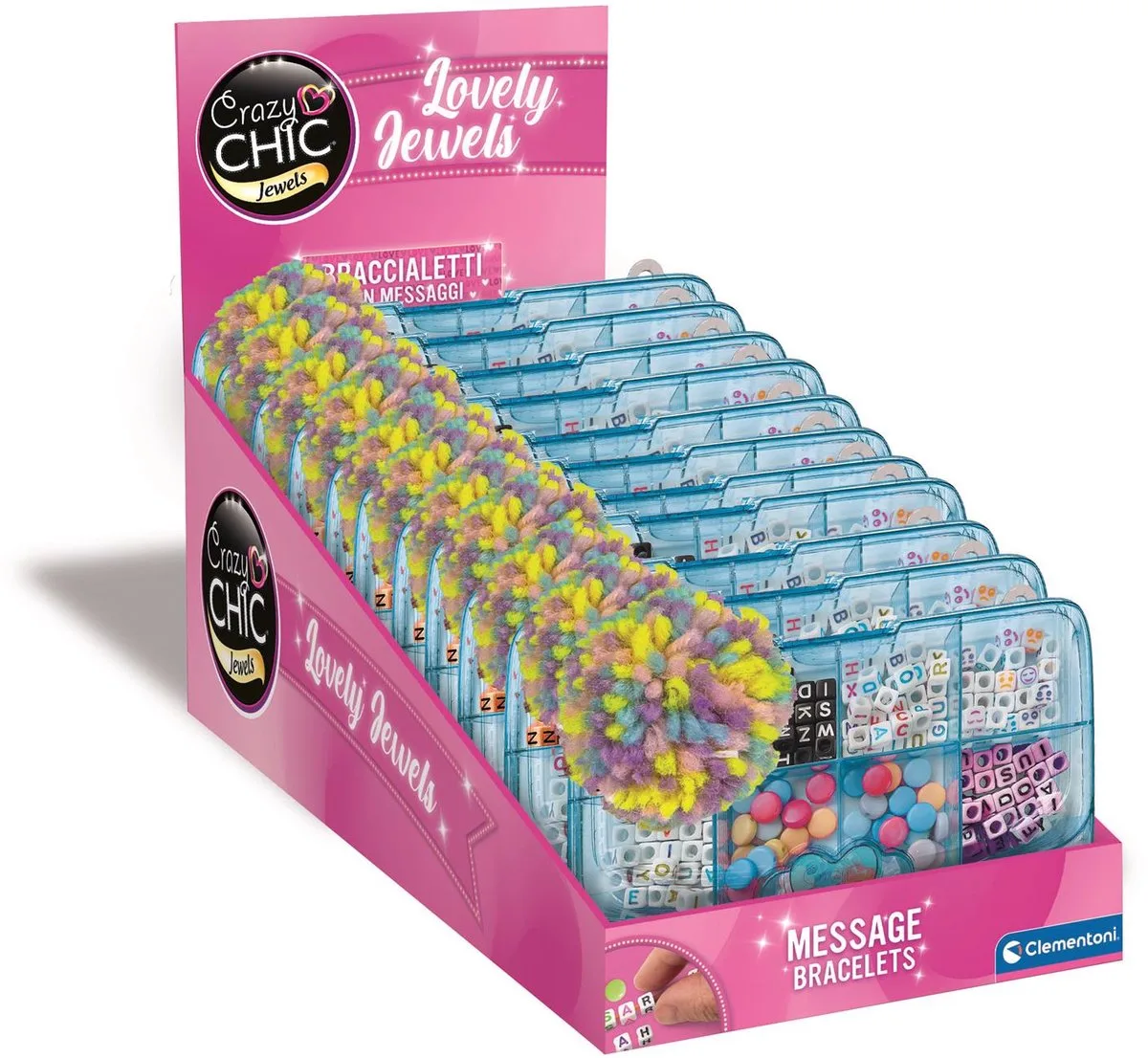 Crazy Chic - Tasje met kralen voor armbadjes - Vanaf 6 jaar de Clementoni en Rose – photo du produit