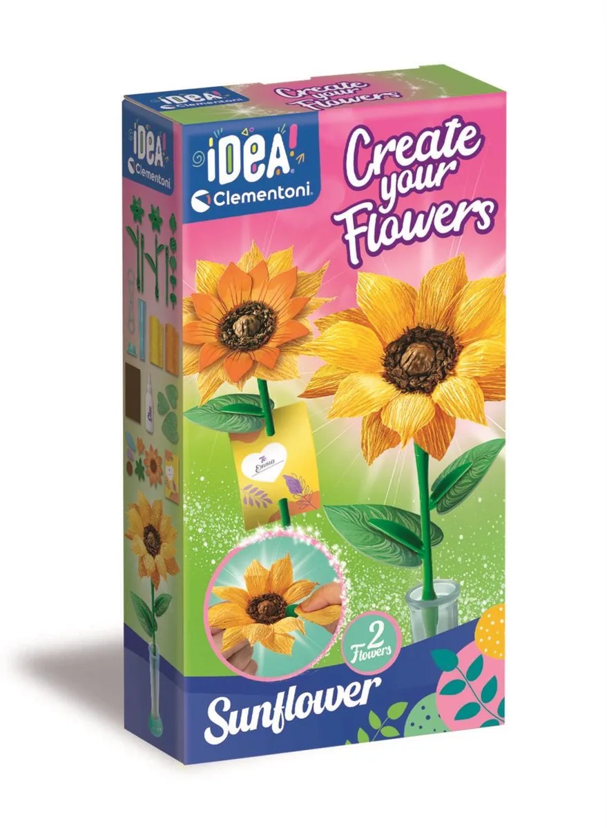 Kreiere deine Blumen Sonnenblume von Clementoni in Zonnebloemen – Produktfoto