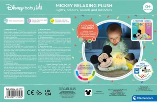 Disney Baby - Mouse - Interactieve relax-knuffel met licht en geluid - Vanaf 0 maanden van Clementoni in Mickey – productfoto 3 van 5