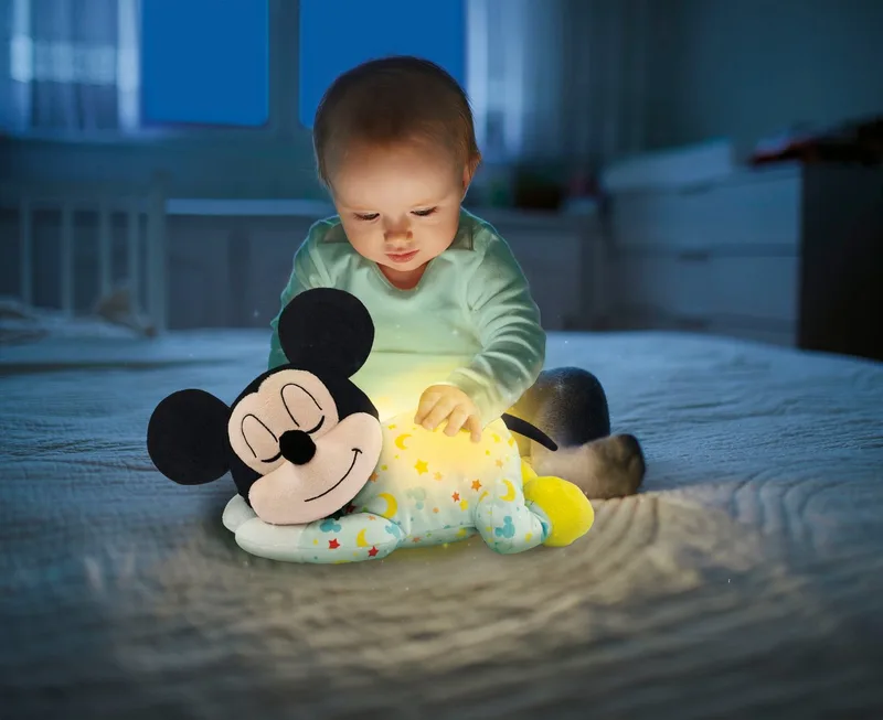 Disney Baby - Mouse - Interactieve relax-knuffel met licht en geluid - Vanaf 0 maanden van Clementoni in Mickey – productfoto 4 van 5