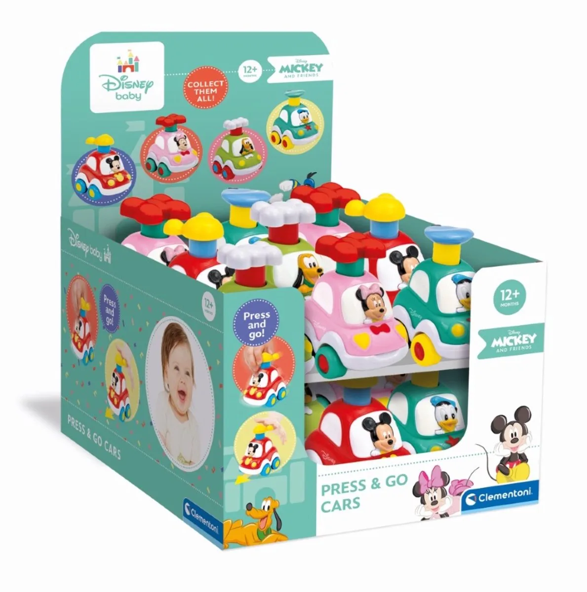 Disney Baby - Press And Go - Autootjes - vanaf 1 jaar de Clementoni en Multicolore – photo du produit