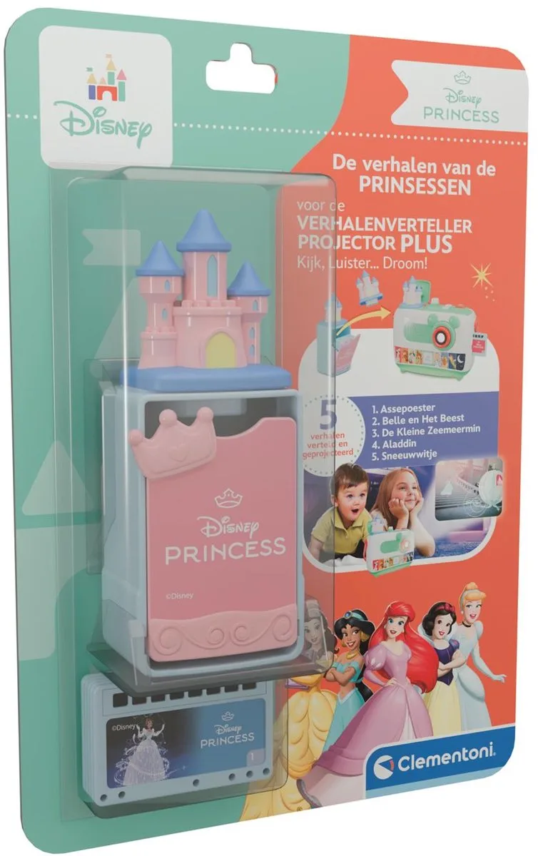 Disney Storyteller Refill Prinsessen - 5 Verhalen met Ariel, Belle, Assepoester, Sneeuwwitje en Jasmine - Projector Voorleesboek 3 Jaar van Clementoni in Meerkleurig – productfoto