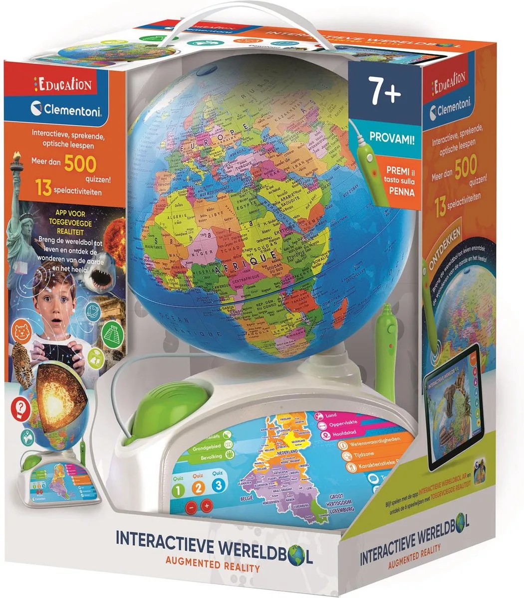 Education Clementoni - Interactieve Wereldbol - Wereldbol met Verlichting - Educatief Speelgoed - 7-12 Jaar by Clementoni in Multicolour – product photo