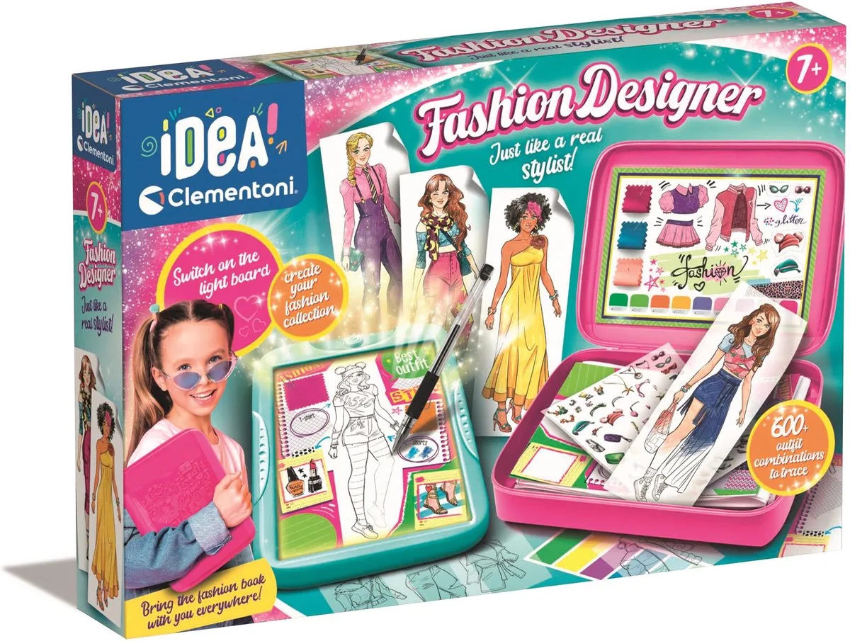Idea - Fashion Designer - Mode Ontwerpen Voor Kinderen - Hobbypakket - Vanaf 7 jaar från Clementoni i Blå – produktbild