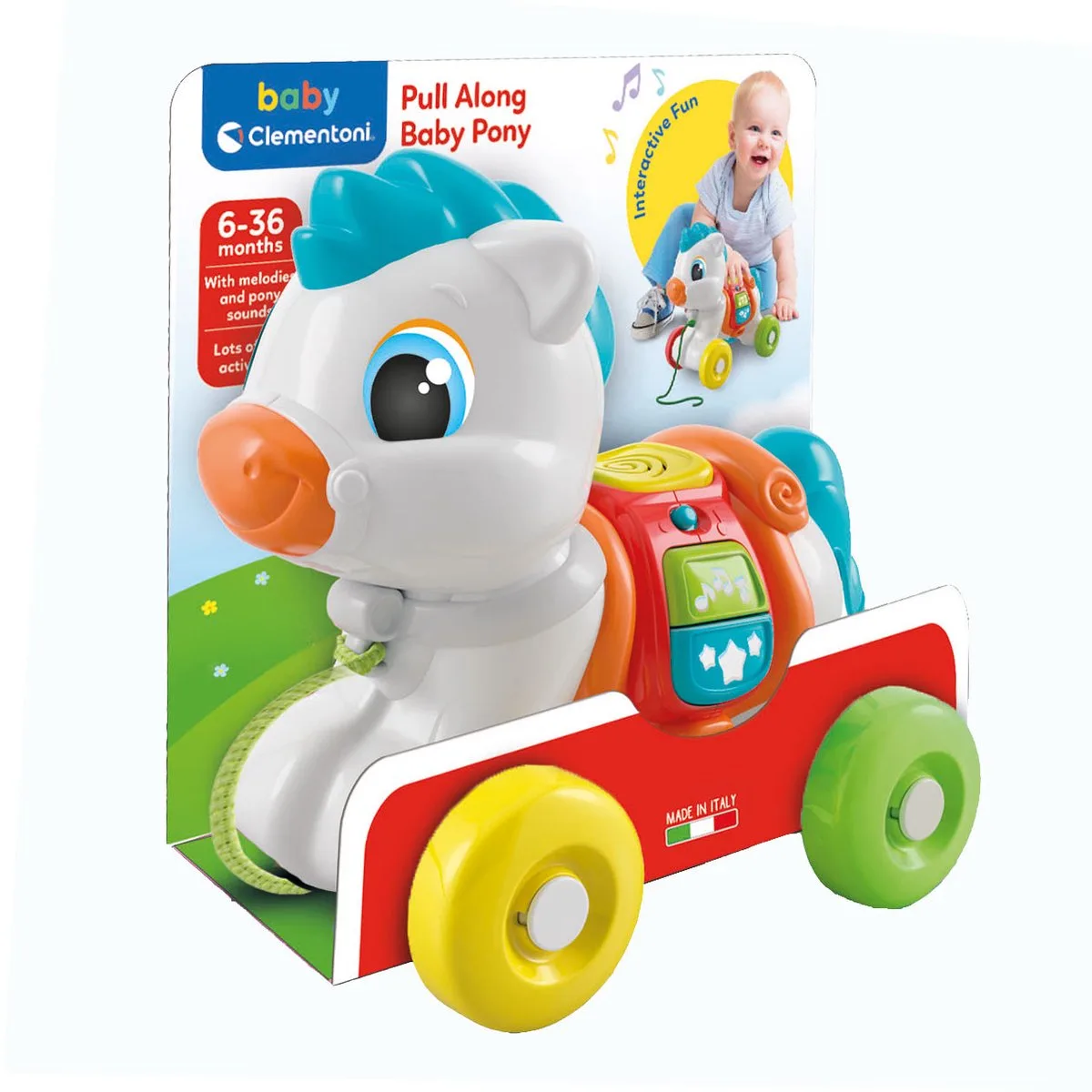 Interactief Paard met Trekkoord - Met geluid - Vanaf 6 maanden by Clementoni in Multicolour – product photo