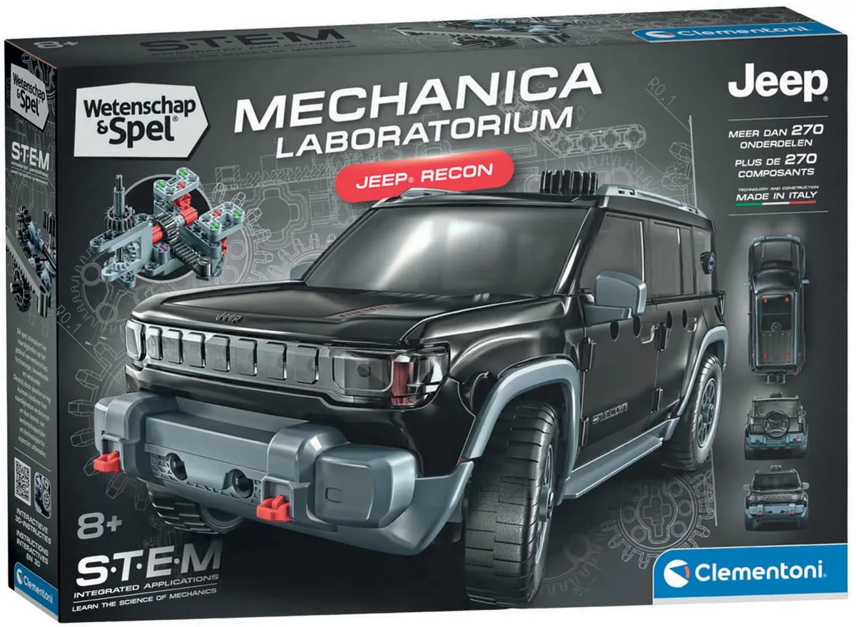 Jeep Recon - Terreinauto Bouwpakket met Vering en Aandrijving - STEM Mechanica Speelgoed - Wetenschap en Spel voor Kinderen vanaf 8 Jaar von Clementoni in Mehrfarbig – Produktfoto