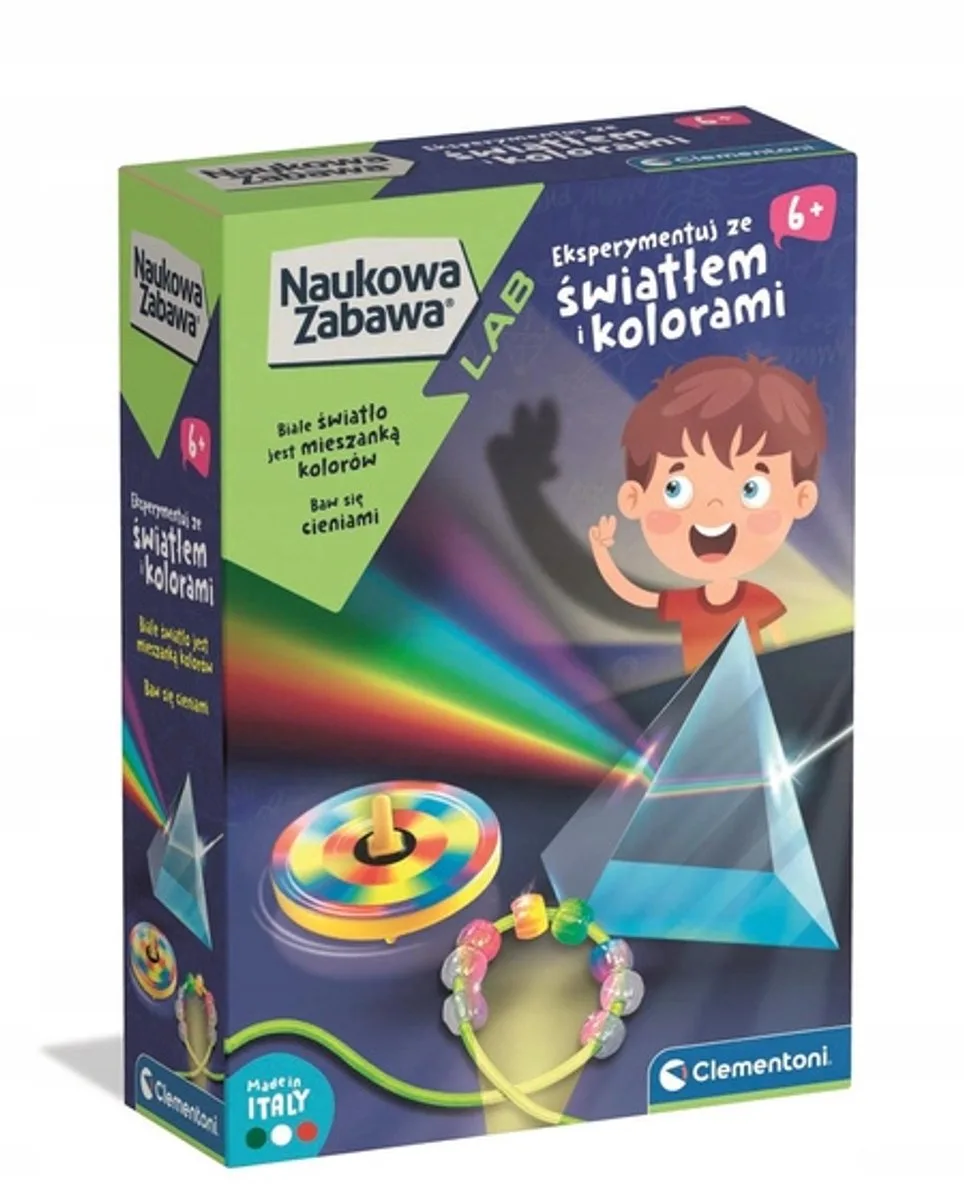 Laboratorium Światło & Kolory - Set Eksperymentów dla Dzieci fra Clementoni i Flerfarvet – produktbillede