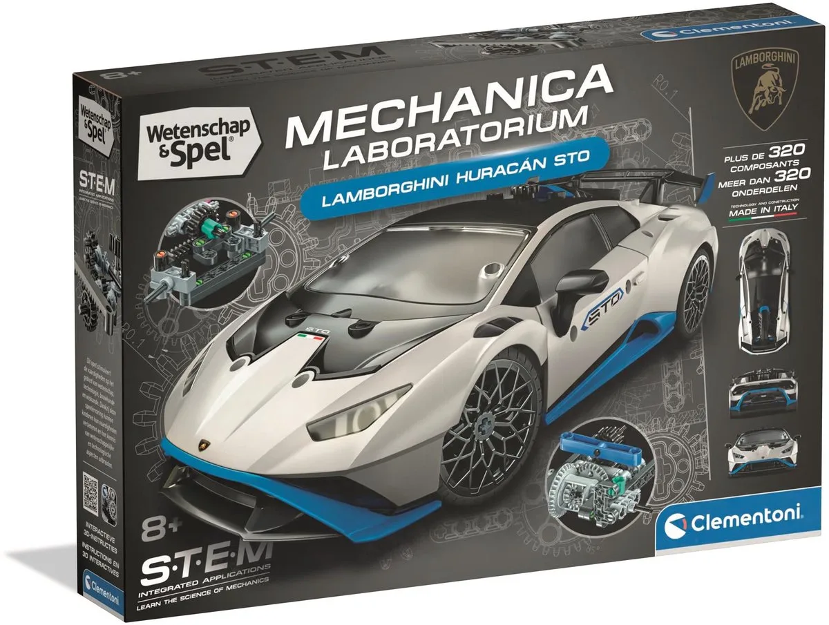Lamborghini Huracán STO - Auto Bouwpakket met Stuur en Versnellingen - Mechanica Speelgoed - Wetenschap en Spel voor Kinderen vanaf 8 Jaar de Clementoni en Multicolore – photo du produit