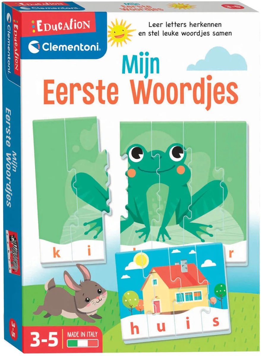 Leren praten - Mijn eerste - Kleurrijke illustraties - Alleen of samen spelen - Educatief Speelgoed - 3-5 jaar van Clementoni in Woordjes – productfoto