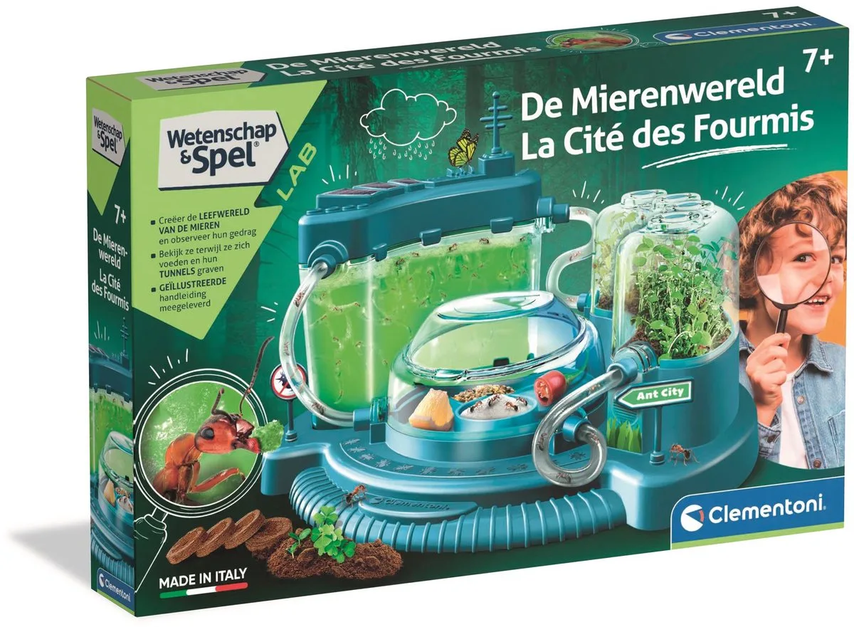 Mierenwereld - Mieren Observeren in Drie Omgevingen - Educatief Insecten Speelgoed - Wetenschap en Spel - Experimenten voor Kinderen van Clementoni in Meerkleurig – productfoto