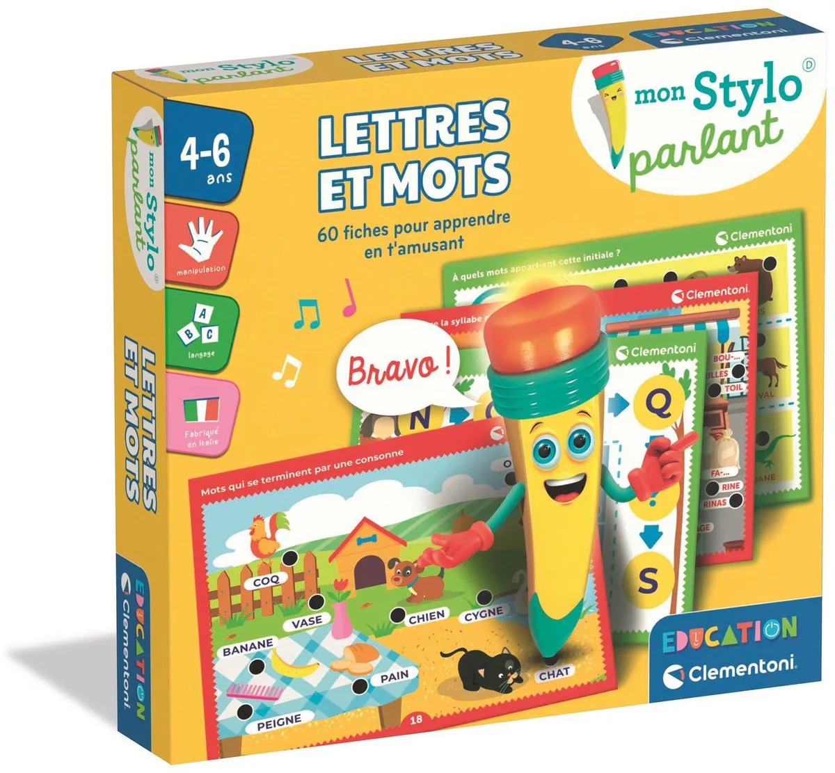 Mijn sprekende pen - Letters en woorden - 60 activiteiten van Clementoni in Meerkleurig – productfoto