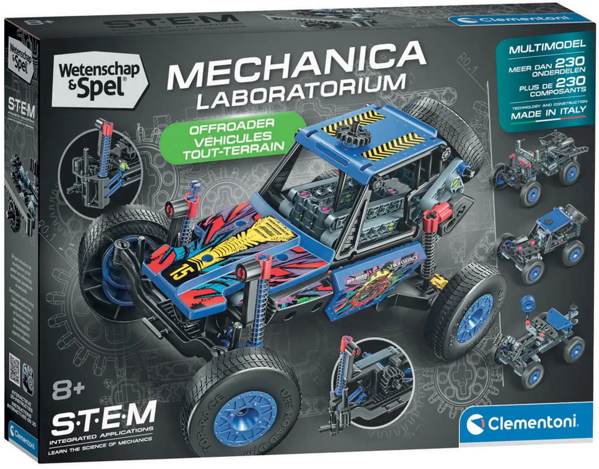 Off Road Terreinwagen - Auto Bouwpakket met Werkende Onderdelen - STEM Mechanica Speelgoed - Wetenschap en Spel voor Kinderen vanaf 8 Jaar de Clementoni en Multicolore – photo du produit