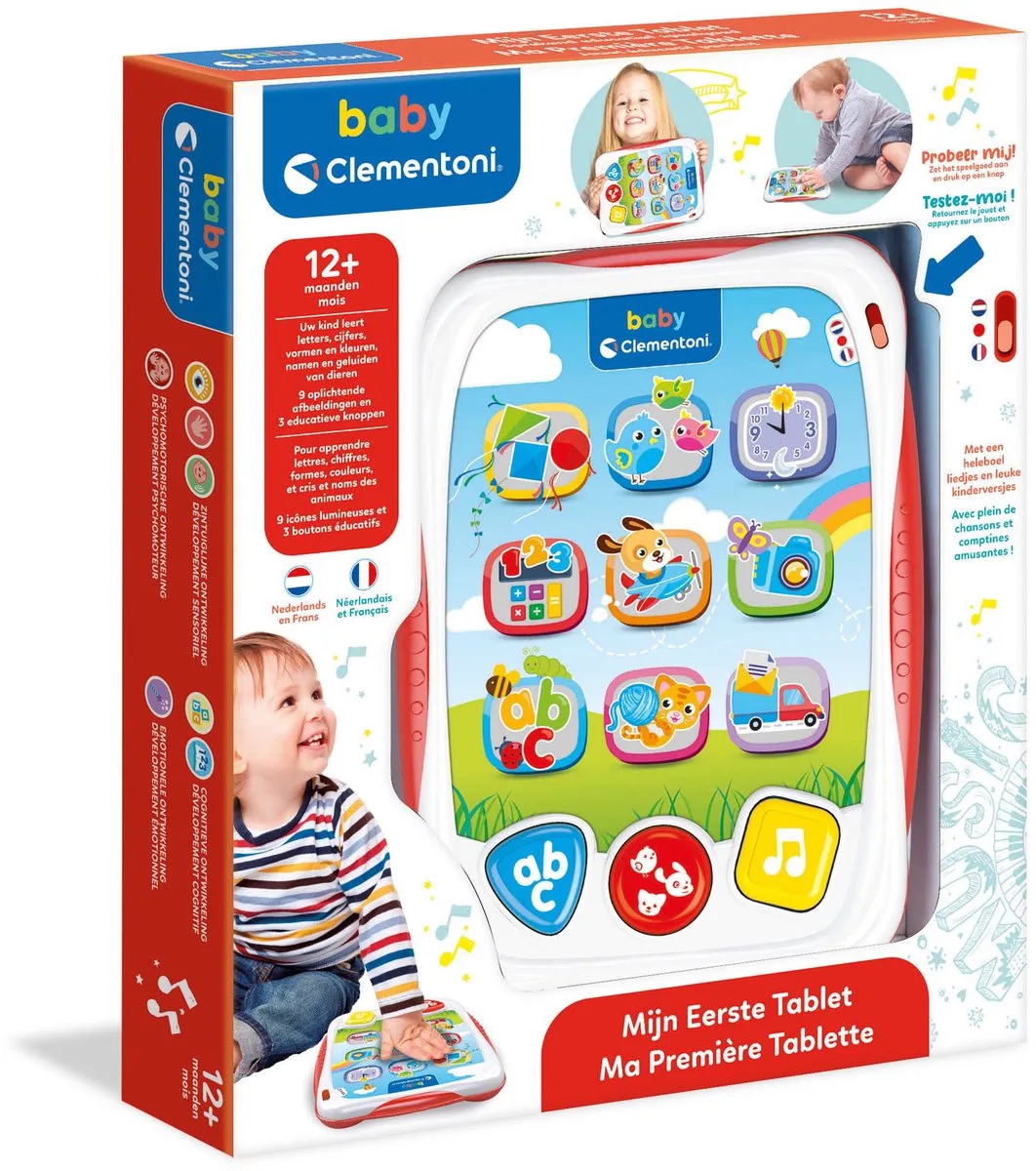 Pratende tablet - Interactief speelgoed - Taalontwikkeling - Vanaf 1 jaar de Clementoni en Multi Kleur – photo du produit