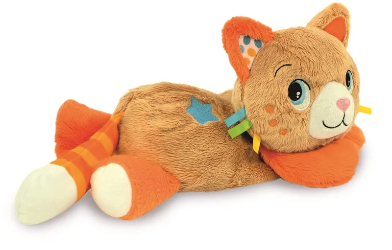 Ron Ron Calming Cat - Spinnende knuffel kat met geluid - vanaf 0 jaar van Clementoni in Blauw – productfoto