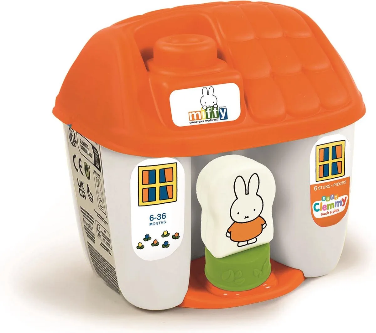 Soft Clemmy - Nijntje Huisje - Nijntje Speelgoed Stapelblokken - Baby Blokken - Vanaf 6 maanden från Clementoni i Blå – produktbild