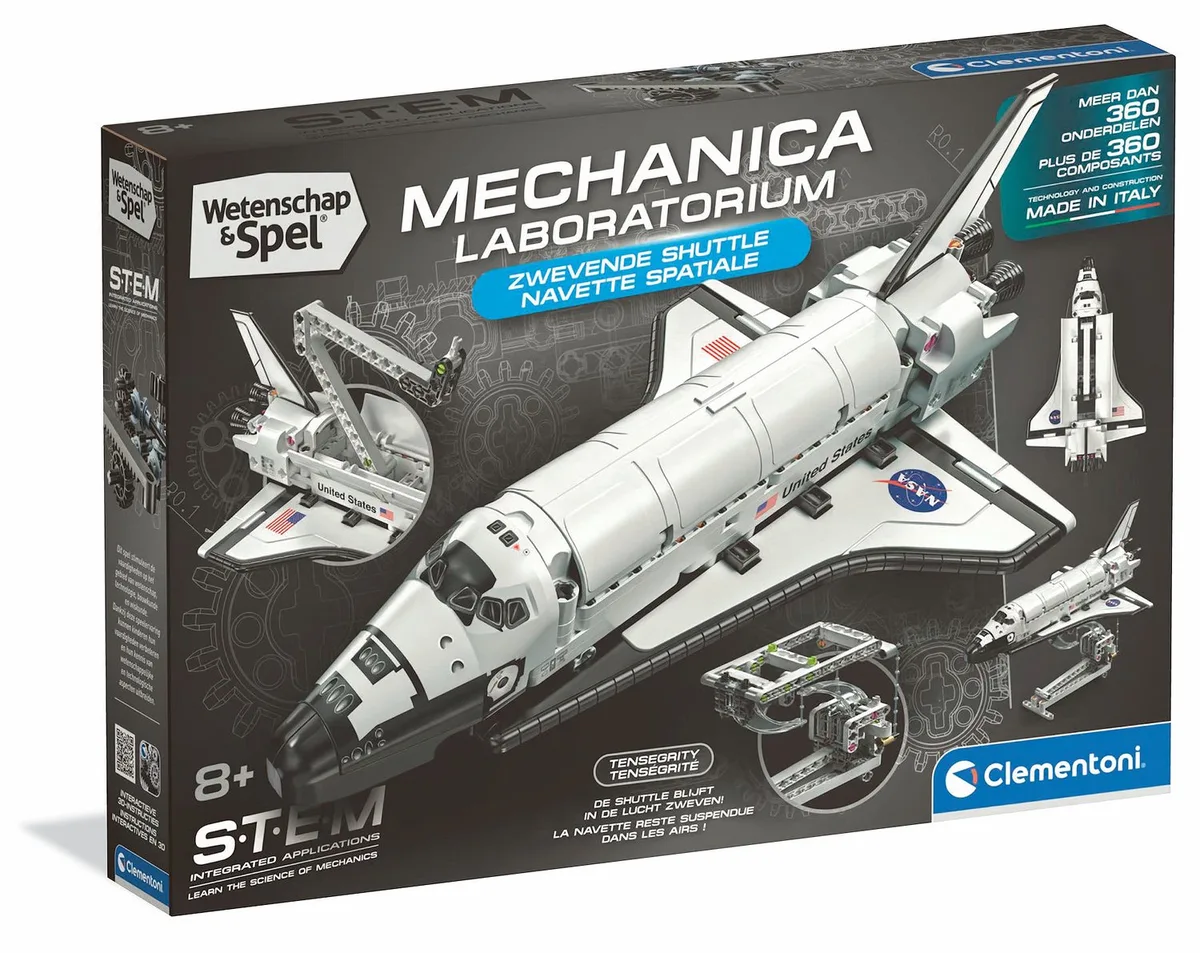 Space Shuttle - Ruimteveer Bouwpakket met Gemotoriseerde Mechanismen - STEM Speelgoed - Wetenschap en Spel voor Kinderen vanaf 8 Jaar de Clementoni en Multicolore – photo du produit
