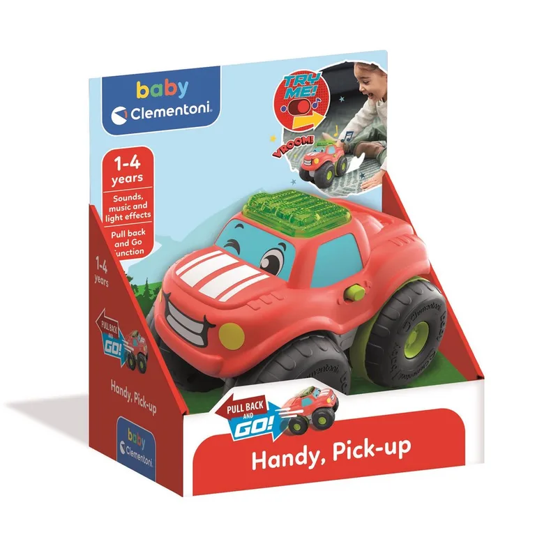 Stunt Wheels - Pick-up truck - Interactieve auto - voor kinderen tussen 1 en 4 jaar by Clementoni in Red – product photo