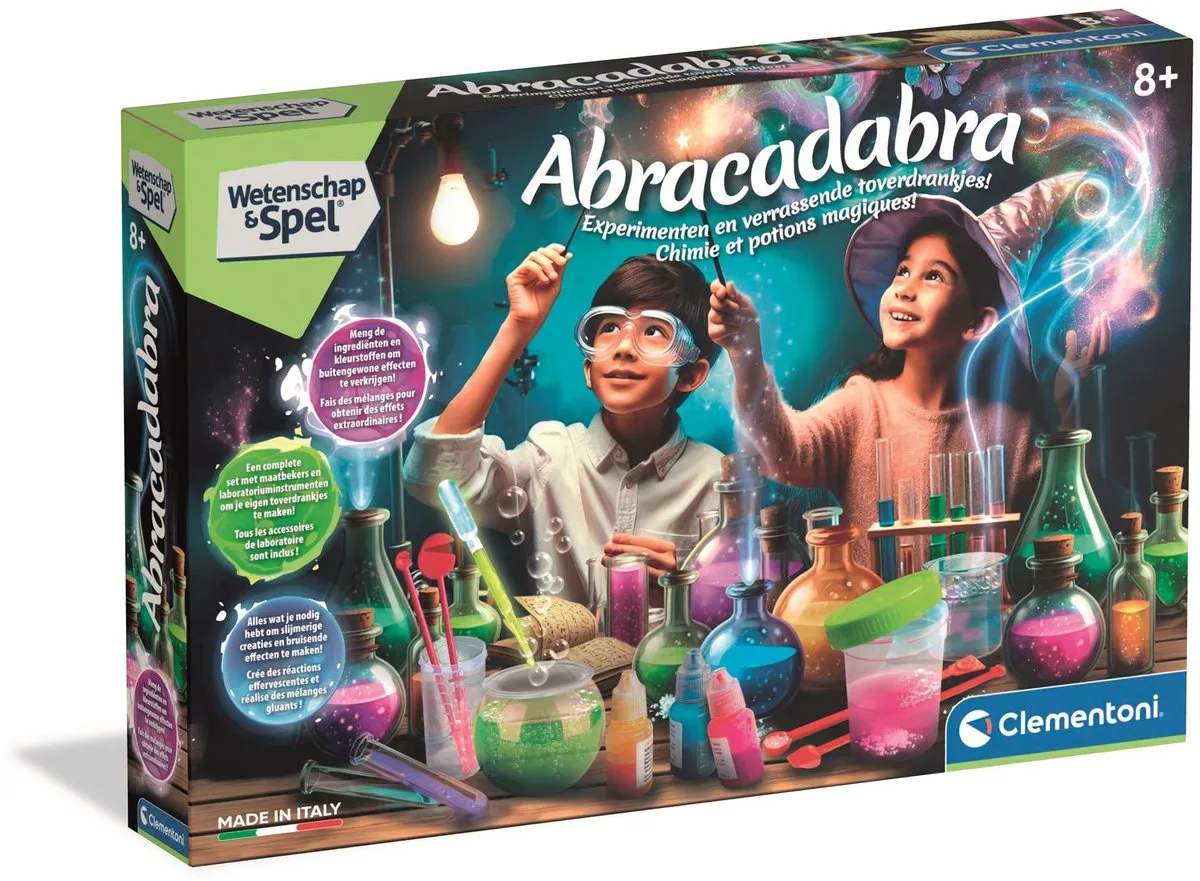Toverdranken Laboratorium - Scheikunde Proefjes Experimenteerset met Mini Ketel - Wetenschap en Spel voor Kinderen vanaf 8 Jaar de Clementoni en Abracadabra – photo du produit