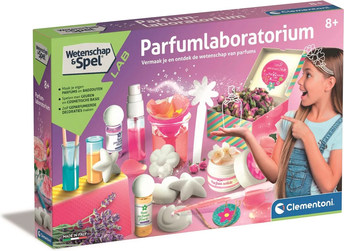 Wetenschap en Spel - Parfumlaboratorium - Experimenteerdoos - Kinderparfum - 8+ Jaar fra Clementoni i Multi Kleur – produktbillede
