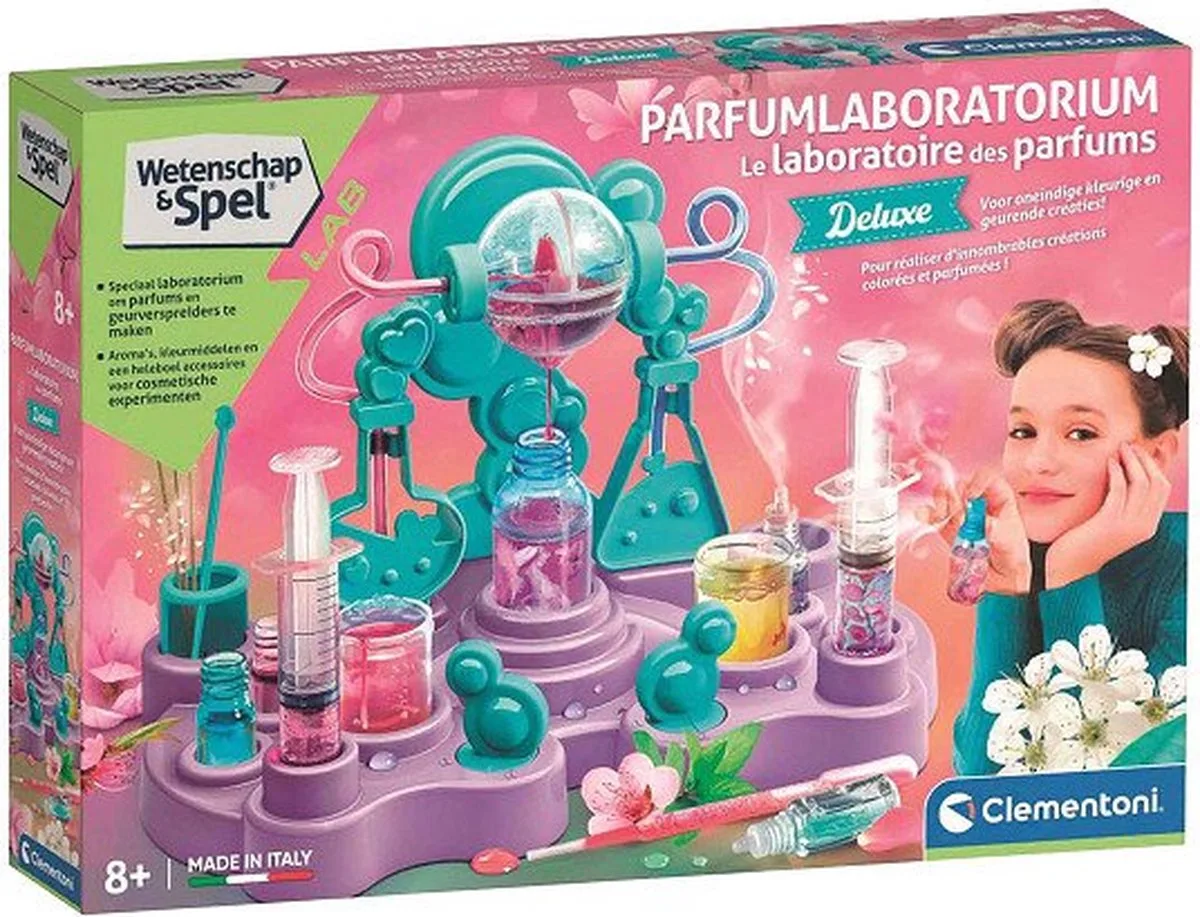 Wetenschap en Spel - Parfumlaboratorium - Parfum maken - Experimenteerdoos - Geuren en Kleurmiddelen - Met Accessoires - Vanaf 8 jaar de Clementoni en Violet – photo du produit