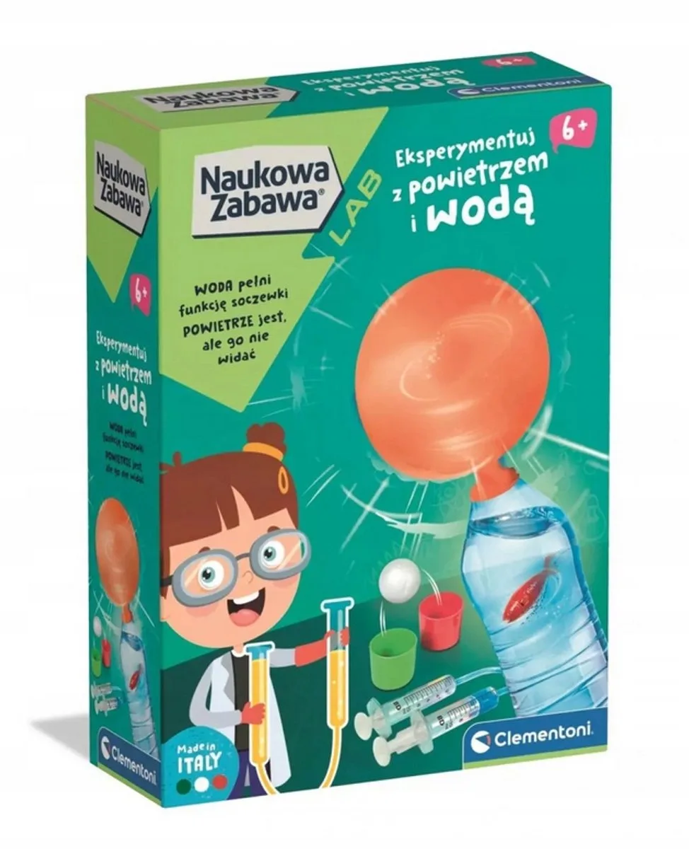 Wetenschap & Spel: Experimenteerset Water & Lucht van Clementoni in Meerkleurig – productfoto