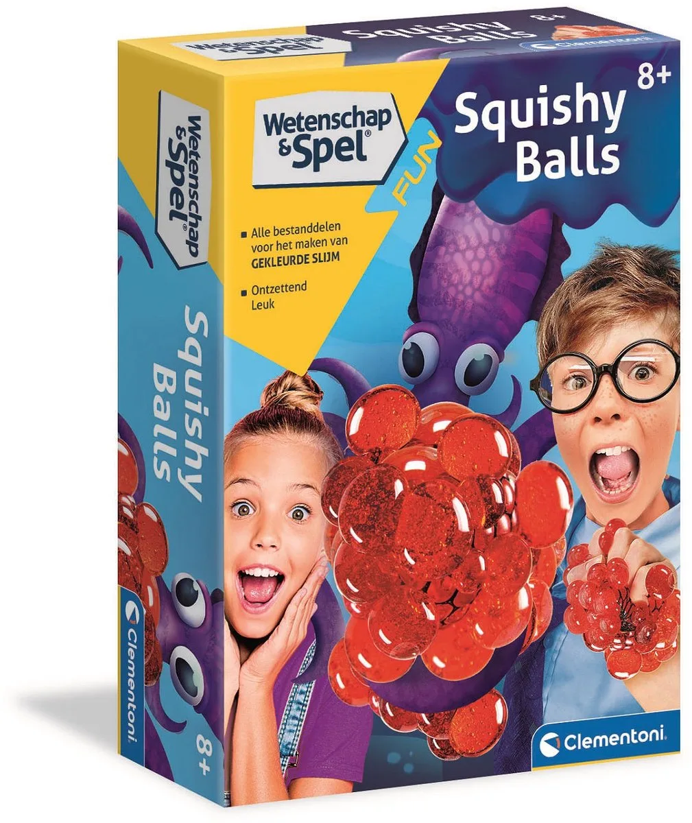 Wetenschap & Spel Fun - Squishy Ballen, wetenschappelijk laboratorium, experimenteerset voor kinderen, 8+ jaar, 66950 de Clementoni en Multi Kleur – photo du produit