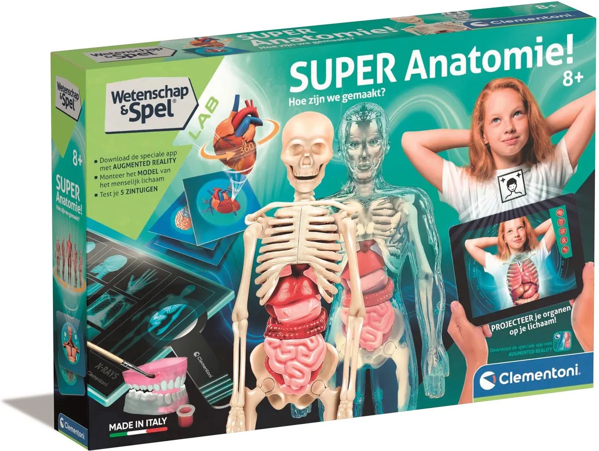 Wetenschap & Spel - Het Menselijk Lichaam - Educatief Speelgoed - Vanaf 8 jaar från Clementoni i Super Anatomie – produktbild