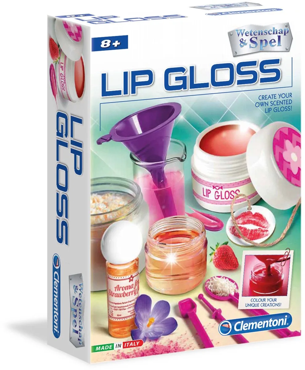 Wetenschap & Spel - Lip Gloss - Experimenteerdoos - Lipgloss voor Kinderen - 8+ Jaar de Clementoni en Multi Kleur – photo du produit