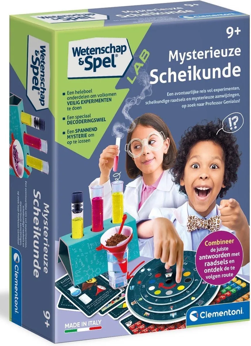 Wetenschap & Spel - Mysterieuze Scheikunde - Experimenteerdoos - Mini Laboratorium - met Raadsels en Experimenten - 8+ Jaar von Clementoni in Multi Kleur – Produktfoto