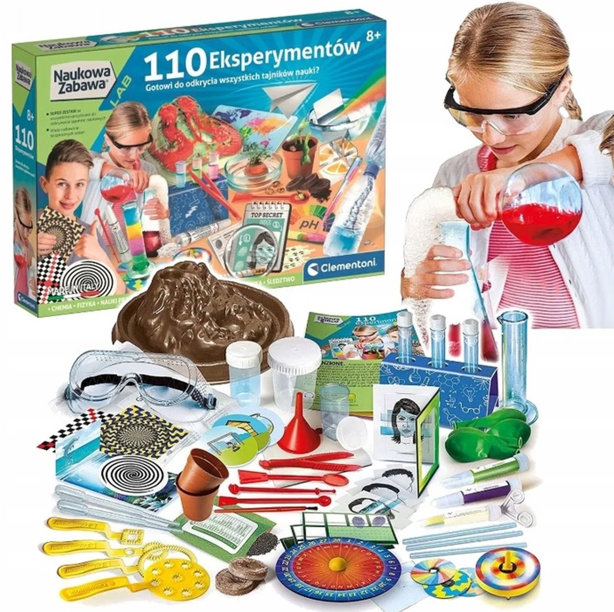 Wetenschapslab: 110 Experimenten voor Kinderen vanaf 8 jaar de Clementoni – photo du produit