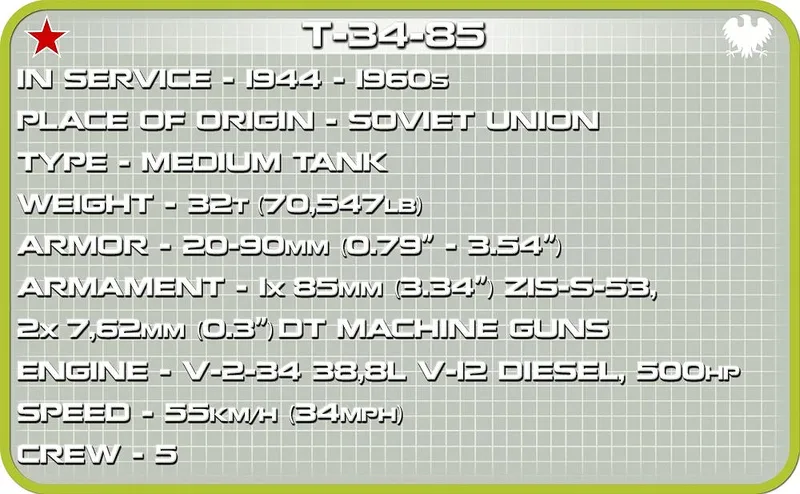 2542 T-34/85 fra COBI – produktbillede 4 af 4