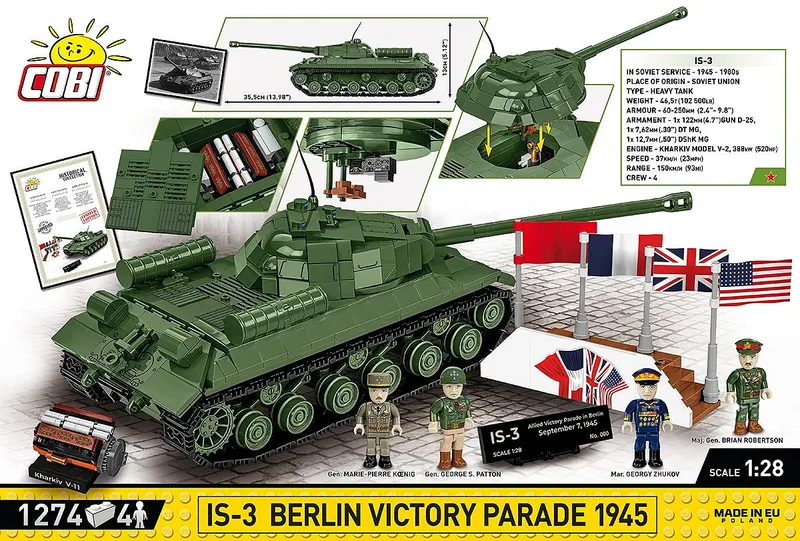 2589 IS-3 Berlin Victory Parade 1945 - Limited Edition by COBI – interior photo 3 of 4