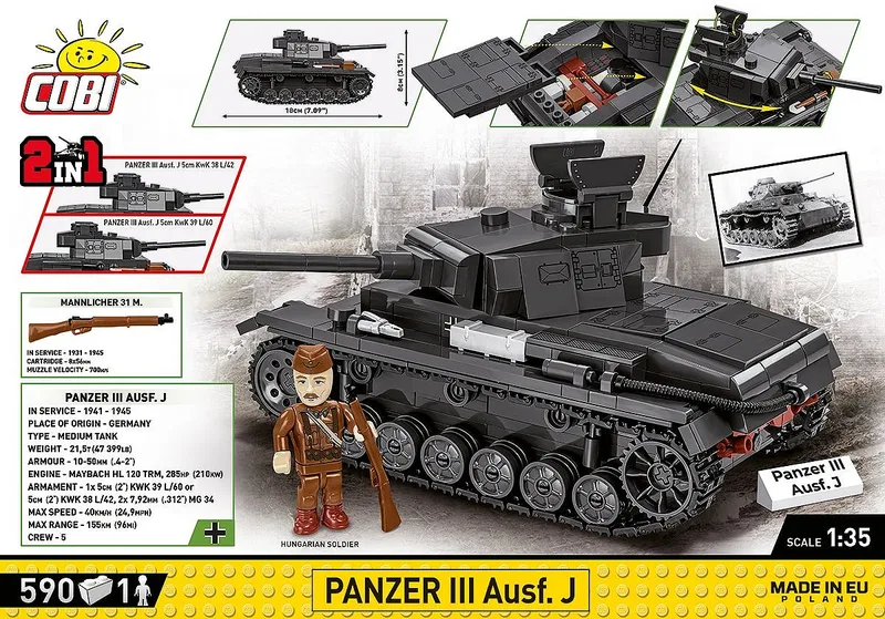 2289 Panzer III Ausf.J by COBI – interior photo 4 of 4