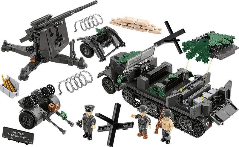 3139 Sd.Kfz.8 & 8.8 cm Flak18 - Limited Edition fra COBI – produktbillede 4 af 4