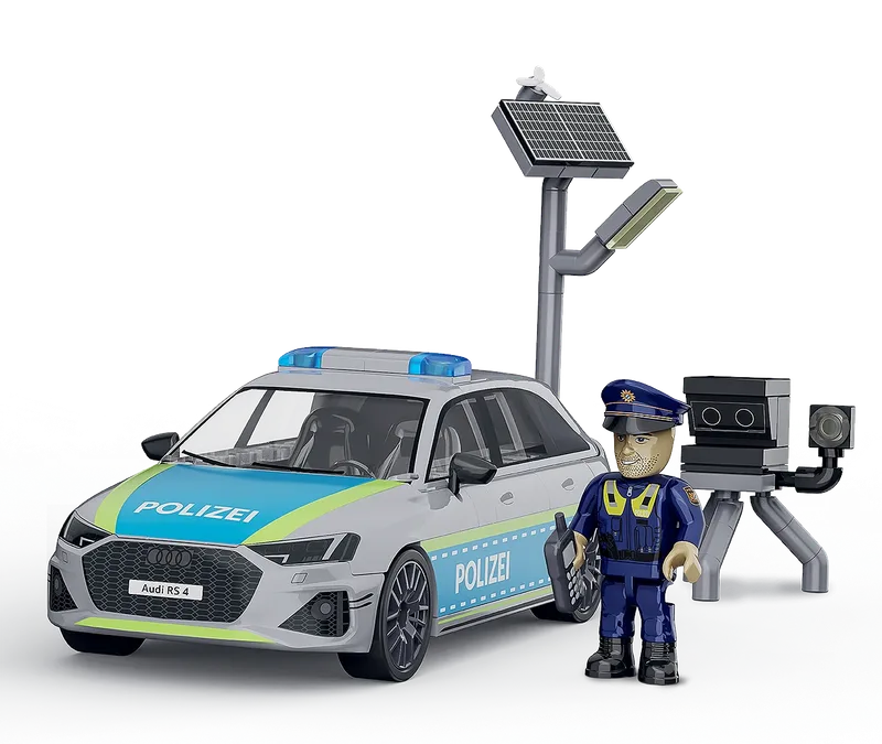 24672 Audi RS4 "Polizei" fra COBI – produktbillede 1 af 4