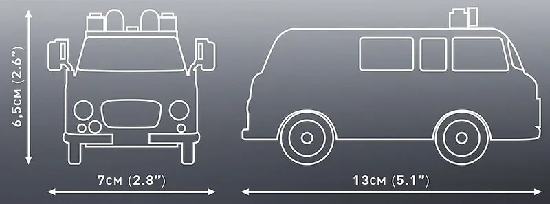 24596 Barkas B1000 Polizei fra COBI – miljøbillede 4 af 4