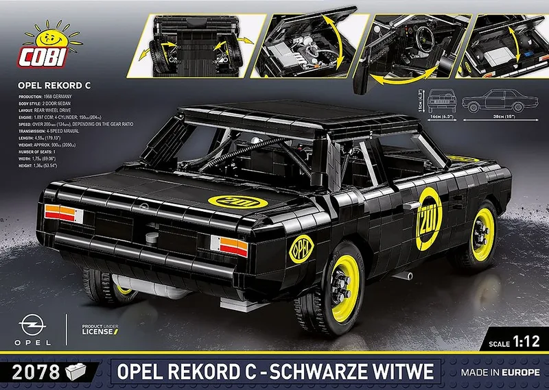 24333 Opel Rekord C Schwarze Witwe by COBI – interior photo 4 of 4