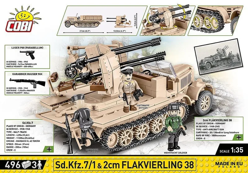 2274 Sd.Kfz. 7/1 – 2cm Flakvierling 38 - Executive Edition från COBI – miljöbild 4 av 4