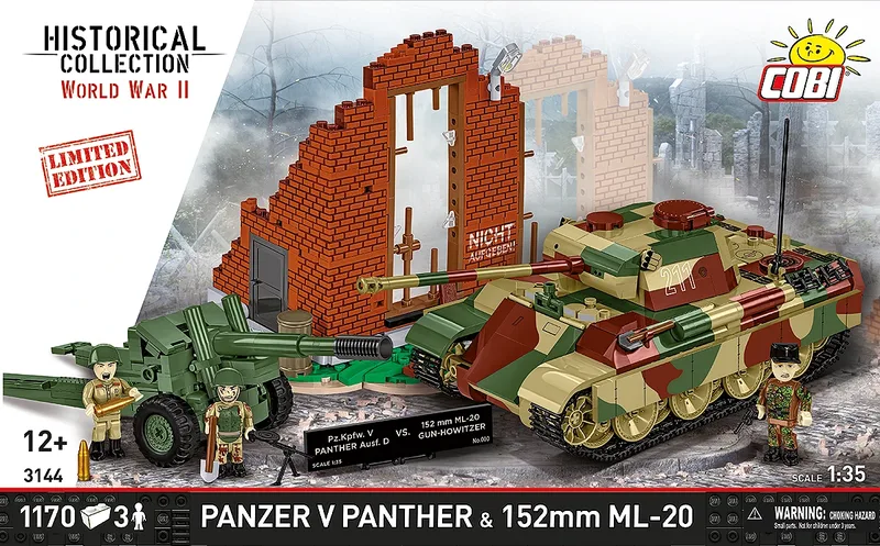 3144 Panzer V Panther vs 152 mm ML20 - Limited Edition by COBI – interior photo 2 of 4