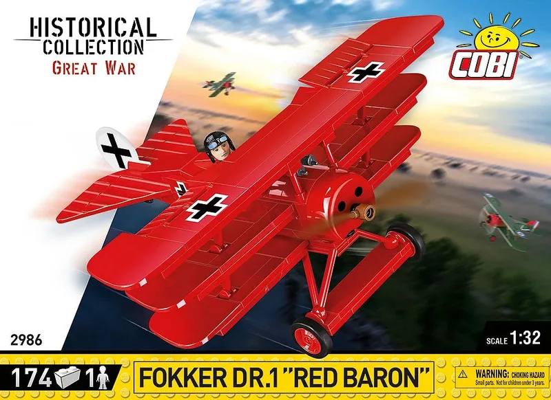 2986 Fokker Dr.1 Red Baron de COBI – photo d’ambiance 2 sur 4
