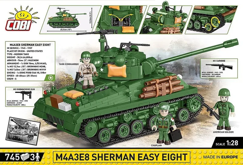 2533 M4A3E8 Sherman Easy Eight fra COBI – miljøbillede 4 af 4
