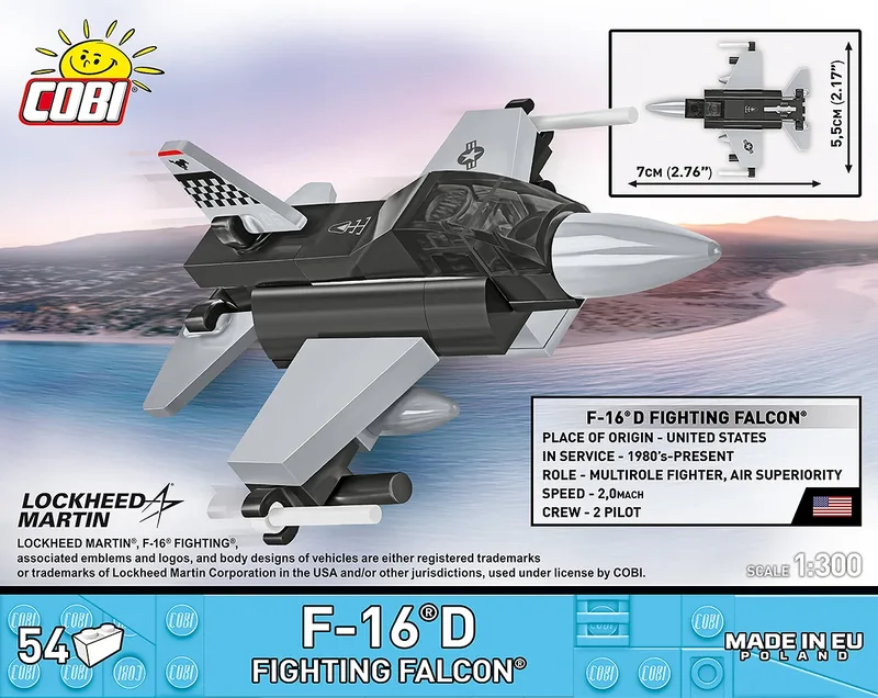 5941 F-16D Fighting Falcon 1:300 by COBI – interior photo 3 of 4