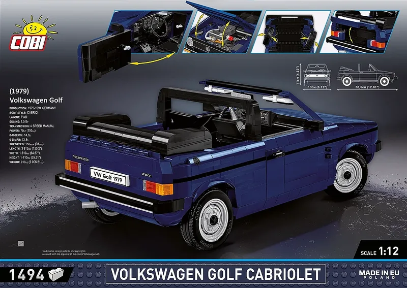 24360 Volkswagen Golf Cabriolet de COBI – photo d’ambiance 4 sur 4