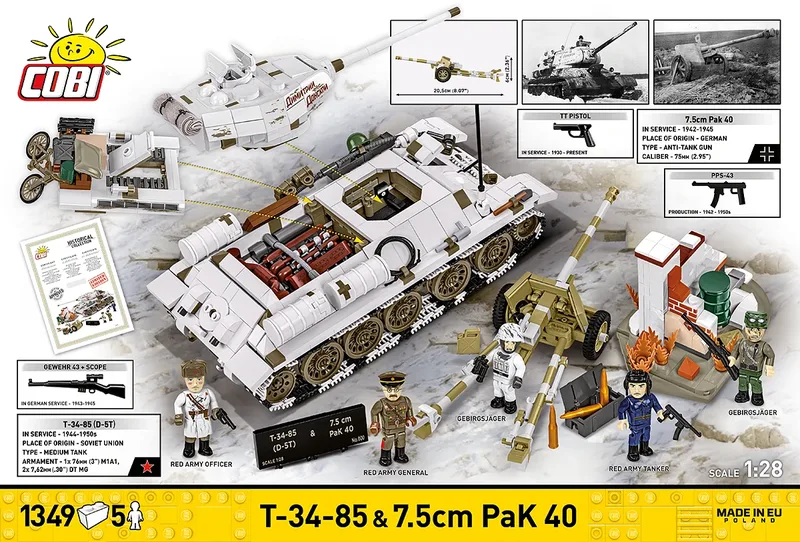 2682 T-34-85 & 7.5 cm Pak 40 - Limited Edition de COBI – photo d’ambiance 3 sur 4