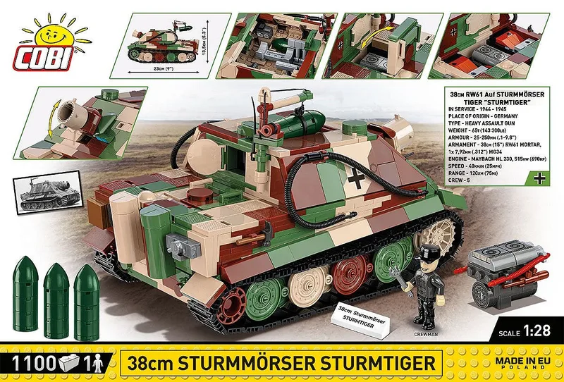 2585 38 cm Sturmmörser Sturmtiger de COBI – photo d’ambiance 4 sur 4